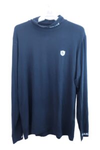 PEARLY GATESハイネックシャツ黒メンズ6053-1166101
