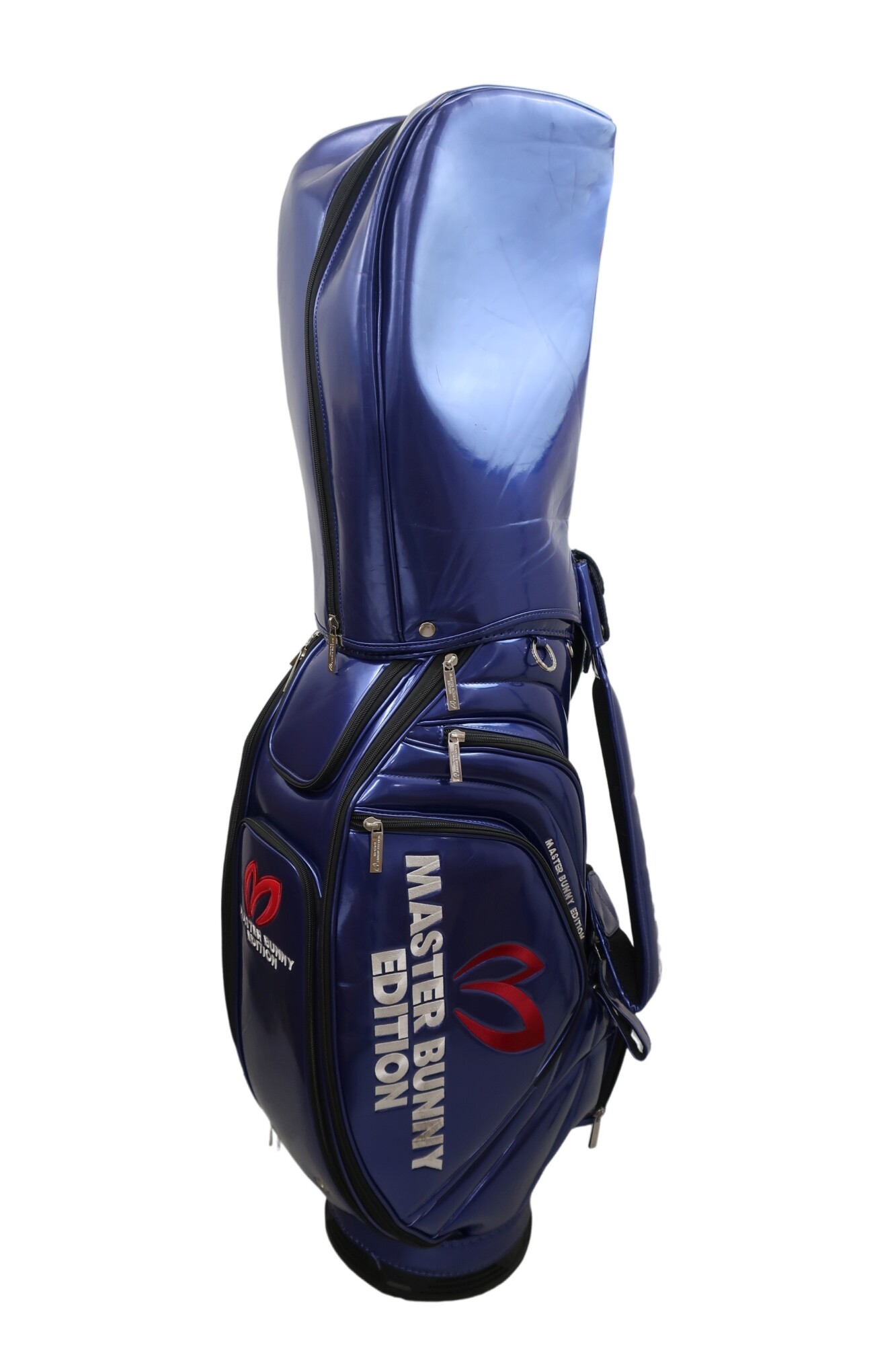 MASTER BUNNY EDITIONエナメルキャディバッグブルーパープル7口の買取